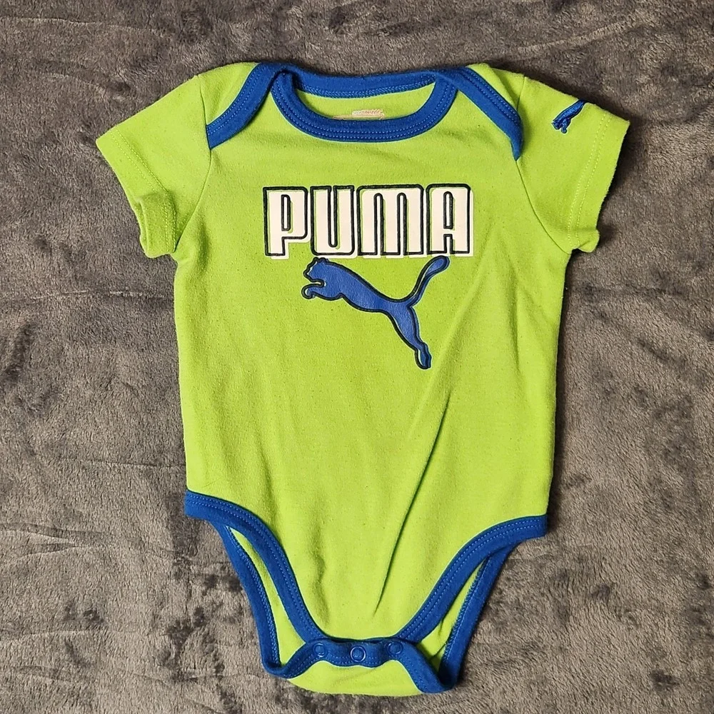 Baby Boy Clothes Lot 3-6 Months Puma Gerber Okie Dokie Shorts Bodysuits 7pc